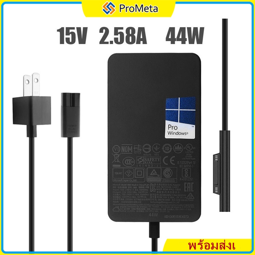 for Microsoft Surface Adapter ของแท้ สำหรับ Pro 3 4 5 6 7 1796 8 9 10 11 Go 2 3 4 65W 4A 44W 15V 2.5