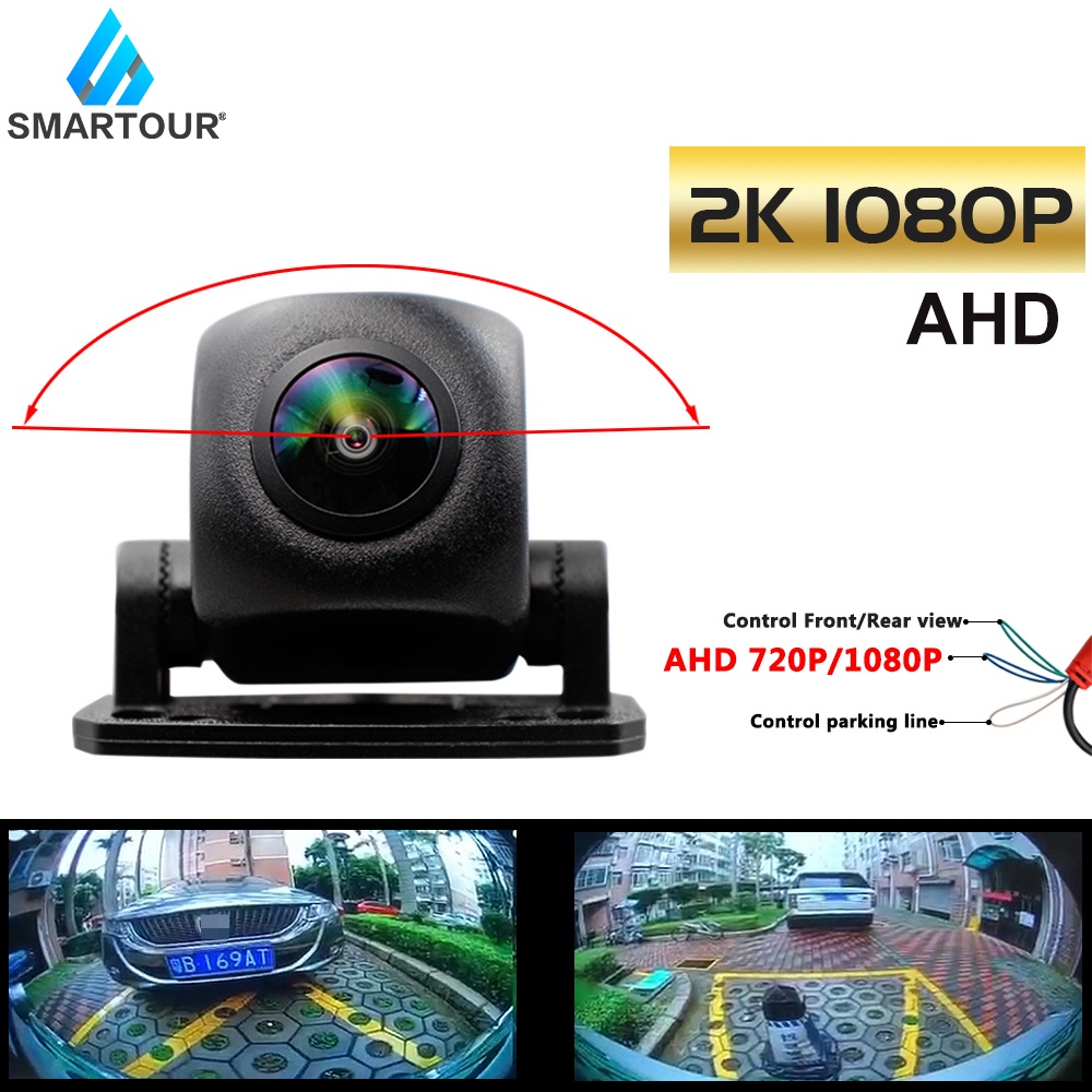 Smartour AHD 1080P 180 Degree Fisheye Adjustable Car Front Reverse Backup Rear View Camera For Vehic