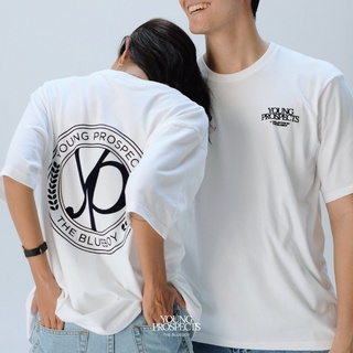 เสื้อยืดผ้าฝ้ายพิมพ์ลายขายดี สตรีทแฟชั่น The Blueboy - YP Tee in Whiteคอกลม