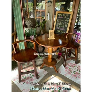 ชุดโต๊ะทานกาแฟ ไม้จามจุรี พร้อมส่ง!!! ชุดทานอาหาร นั่งเล่น แข็งแรง