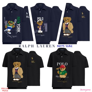 RALPH LAUREN BEAR COTTON MESH POLO SHIRT ( BOYS SIZE 8-20 YEARS )