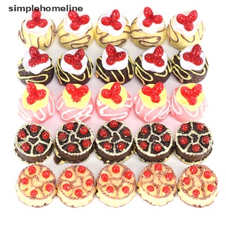 [simplehomeline] ใหม่ พร้อมส่ง โมเดลอาหารปลอม เรซิ่น ขนาดเล็ก สําหรับตกแต่งเค้ก 5 ชิ้น