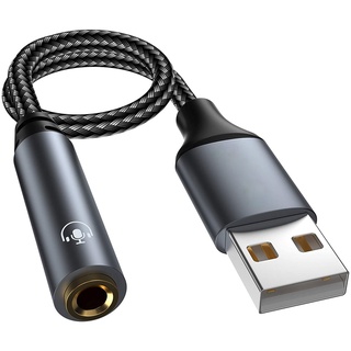 [ขายดี] อะแดปเตอร์การ์ดเสียงภายนอก USB 2 In 1 สําหรับโน้ตบุ๊ก PS4 Audio