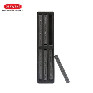 Derwent กราไฟท์ Graphite Soft มีหัวดินสอเส้นผ่านศูนย์กลาง กล่องน้ำตาล (1 แผง มี 6 แท่ง)