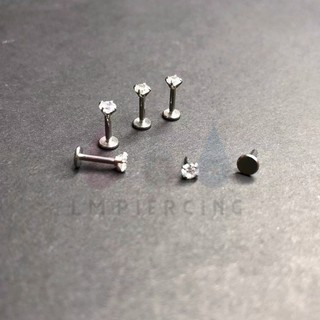 Crystal Push-Back Earring ต่างหูเพชร(เพชรรัสเซีย4เตย)ก้านสแตนเลสแกรดเครื่องมือแพทย์ เหมาะสำหรับคนแพ้ง่าย(ราคาต่อ1ชิ้น)