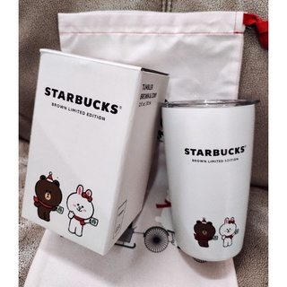 Starbucks MiiR แก้วน้ำ Line Friends Brown and Cony 12oz.