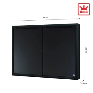 King Platinum บานซิงค์คู่รุ่นเคิร์ฟ ขนาด 96x68.8x8.5 (สีเทา)