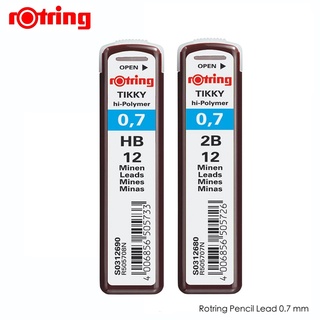 Rotring ไส้ดินสอกด ร็อตติ้ง Tikky Hi-Polymer 0.7mm - HB, 2B