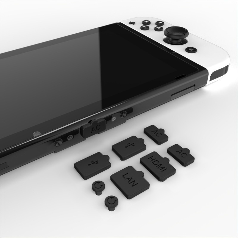 ปลั๊กกันฝุ่น Nintendo Switch, เข้ากันได้กับคอนโซล Switch/Switch Lite/Switch Oled (8 แพ็ค)