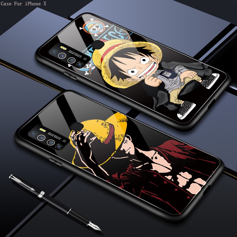 Compatible With iphone X XS XR 11 Pro Max เคสไอโฟน สำหรับ Case Anime One Piece Straw Hat Kid เคสโทรศัพท์