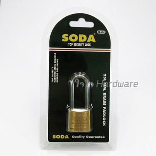 กุญแจ Soda 25L คอยาว ขนาด 25 มม กุญแจสปริง แม่กุญแจ กุญแจล็อคบ้าน กุญแจล็อคประตู B54-03