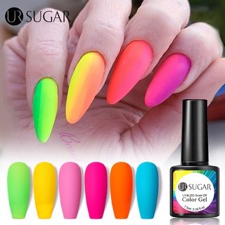 Ur SUGAR น้ำยาทาเล็บเจลนีออน LED UV เรืองแสง 7.5 มล.