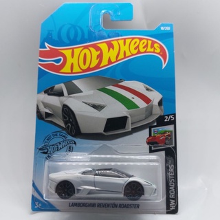 รถเหล็ก Hotwheels LAMBORGHINI REVENTON ROADSTER สีขาว (ib25)oh