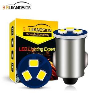 Ruiandsion ใหม่ หลอดไฟเตือน แดชบอร์ด LED BA7S 2016 3SMD สีขาวอบอุ่น สําหรับรถยนต์ DC12V