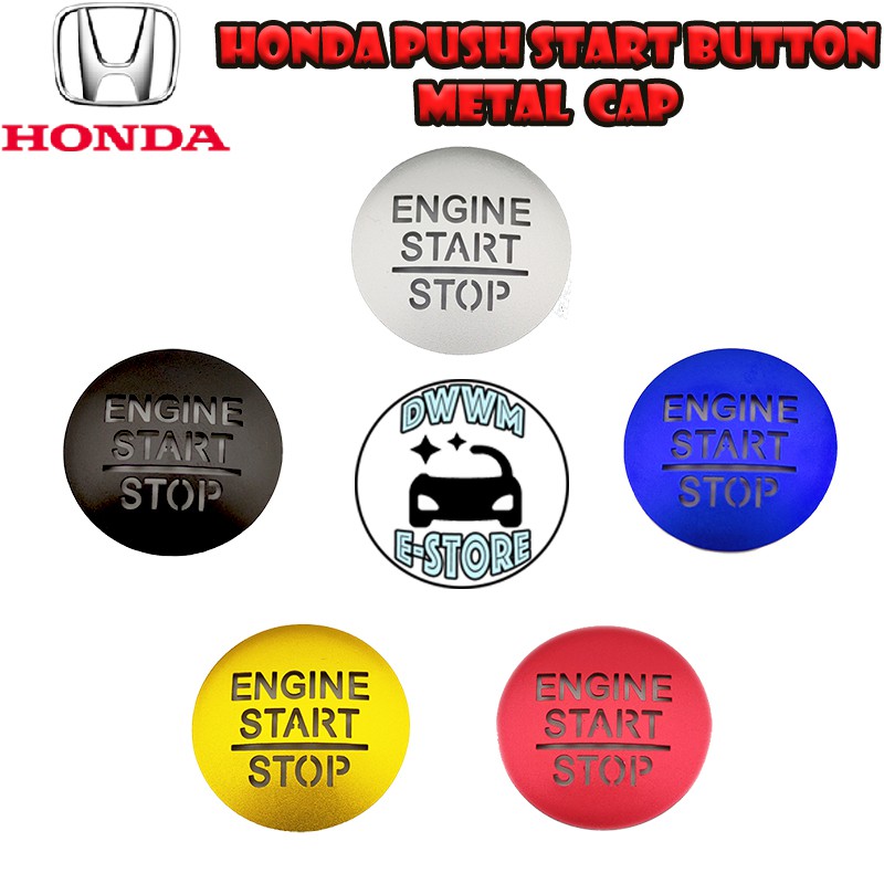 แหวนปุ่มกดสตาร์ท แบบอลูมิเนียมใส สําหรับ Honda Mugen City 2014- 2020 HRV CRV BRV JAZZ CIVIC