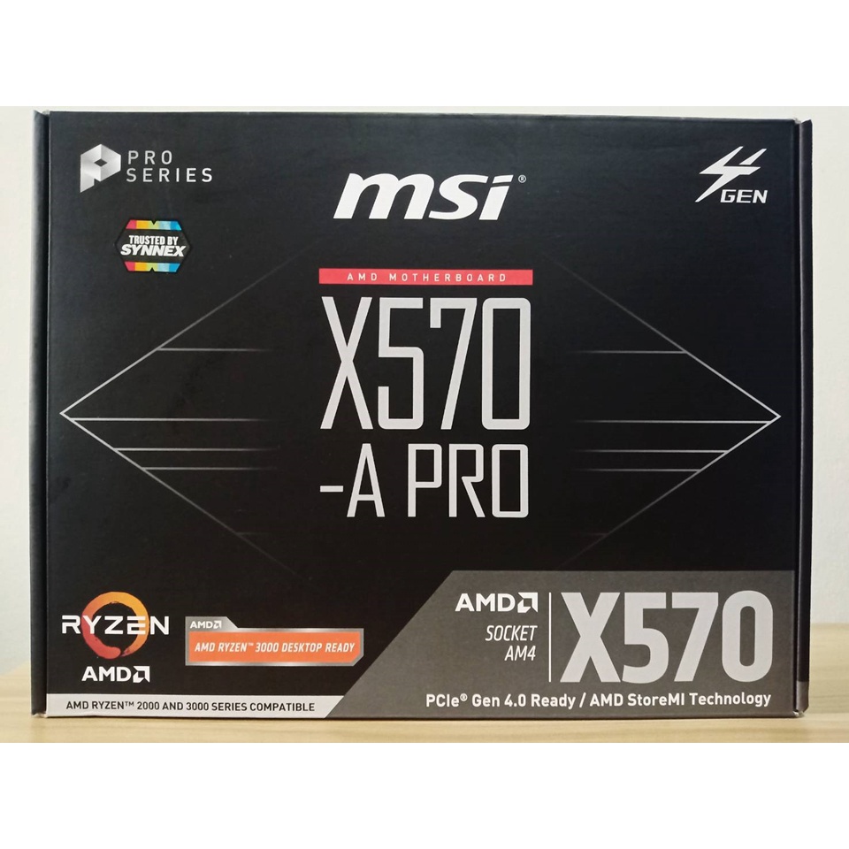 MAINBOARD (เมนบอร์ด) MSI X570-A PRO AM4 มือสอง ใช้งานได้ปกติ ประกัน Synnex ถึง 05/January/2024