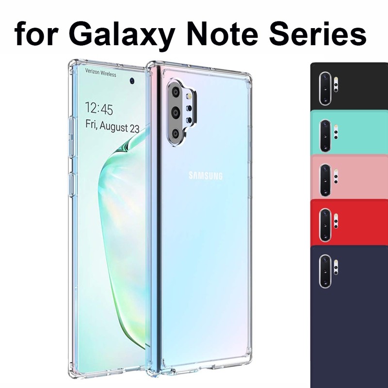 เคสโทรศัพท์มือถือ TPU แบบใส ป้องกันลายนิ้วมือ สําหรับ Samsung Galaxy Note 20 Ultra 10 Plus Note 9 8 S22 Ultra S21 S20 FE S10 S9 S8