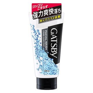 GATSBY Men Facial Wash Strong Clear Foam 130g. แกสบี้ เฟเชี่ยล วอช สตรอง เครียร์ สูตรลดความมัน โฟมล้างหน้าสำหรับผู้ชาย