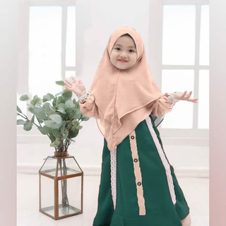 Extrajaya Olshop Gamis ชุดเสื้อผ้าสําหรับเด็กแขนสั้นสไตล์มุสลิม