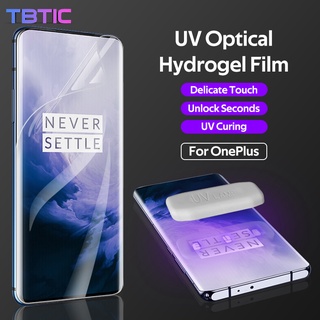 Tbtic ฟิล์มกันรอยหน้าจอ UV นิ่ม แบบใส สําหรับ Oneplus 6 6T 7 7Pro 7T Pro 8 8Pro 9 9Pro 9R 10 10Pro 5G Nord 2 CE