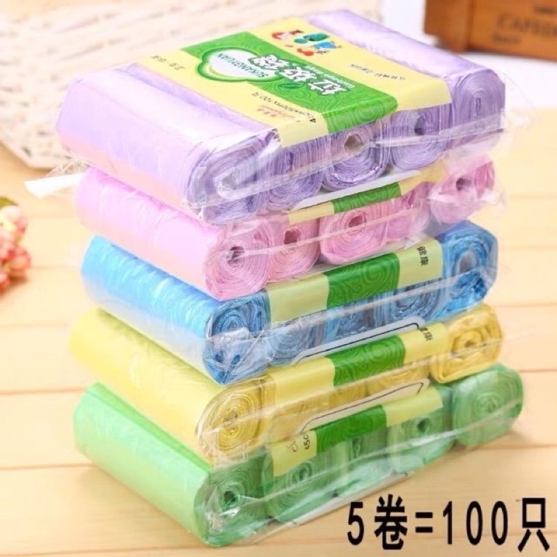 365  A64(ร้านไทย)ถุงขยะ 45×50 ซม. 1แพ็ค5ม้วน 100ใบ ( อุปกรณ์ทำความสะอาดและผลิตภัณฑ์ดูแลบ้าน)