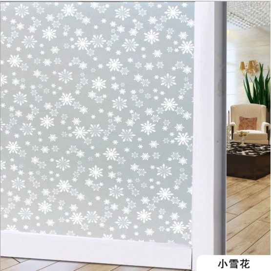 สติ๊กเกอร์ฝ้าติดกระจก แบบมีกาวในตัว เกล็ดหิมะ (หน้ากว้าง 90cm) เมตรละ 99 บาท