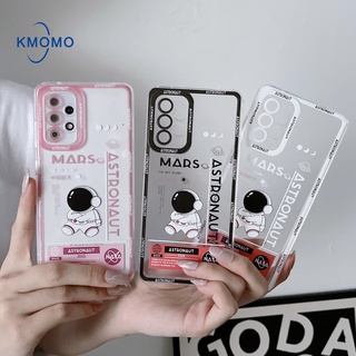 เคสโทรศัพท์มือถือ ป้องกันกล้อง ลายการ์ตู ลายนักบินอวกาศ TPU เคสใส Samsung Galaxy A14 5G A04s A04 A53 A52s A52 A23 A13 4G A33 A73 A03 A03s A32