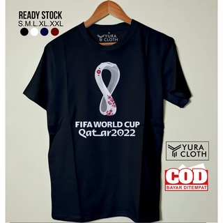 เสื้อยืดผ้าฝ้าย พิมพ์ลาย Distro WORLD CUP 2022 QATAR QATAR WORLD CUP 2022 สําหรับผู้ชาย