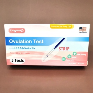 👶🏻 ที่ตรวจไข่ตก แบบจุ่ม Longmed Ovulation Test ใช้ง่าย ถูกต้องแม่นยำ [กล่องบรรจุ 5 ชุดตรวจ]