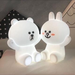 โคมไฟ Line Friends Led Touch Lamp หมีบราว กระต่ายโคนี่ ✨🧸🐇