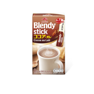 Blendy stick Cocoa au Lait 8 stick 12G. เบลนดี้ สติ๊ก โกโก้โอเล 8 ซอง 12G.