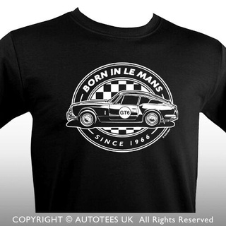 ผ้าฝ้ายแท้ คอลูกเรือ เสื้อยืดผ้าฝ้าย พิมพ์ลายรถยนต์ Triumph Gt6 สไตล์คลาสสิกย้อนยุค สําหรับผู้ชาย AF123SD42094S,