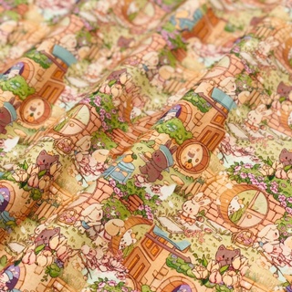 ผ้าแบ่งขาย ผ้าคอตตอนสไตล์เกาหลี cotton แท้ 100% ผ้านำเข้า พร…