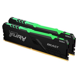 KINGSTON 16GB 3200MHz DDR4 CL16 DIMM (Kit of 2) FURY Beast RGB KF432C16BBAK2/16