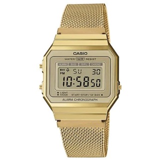 นาฬิกาข้อมือผู้หญิงCasio Standard สายสแตนเลส รุ่น A700WMG-9A