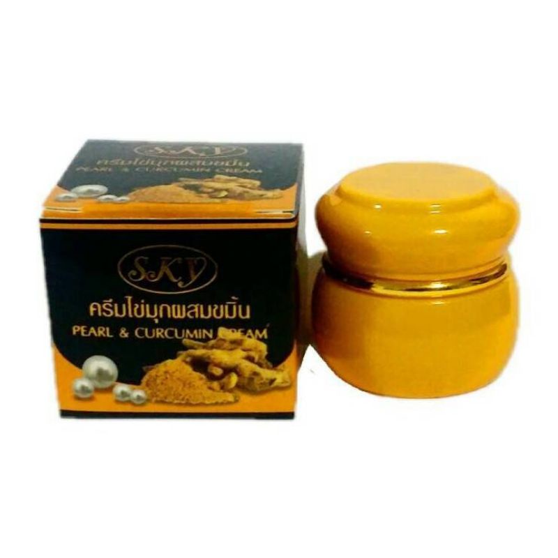SKY ครีมไข่มุกผสมขมิ้น สกาย Pearl & Curcumin Cream