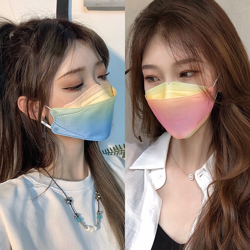 หน้ากากป้องกันKF94/KN95 สีหลากหลาย 10 ชิ้น
