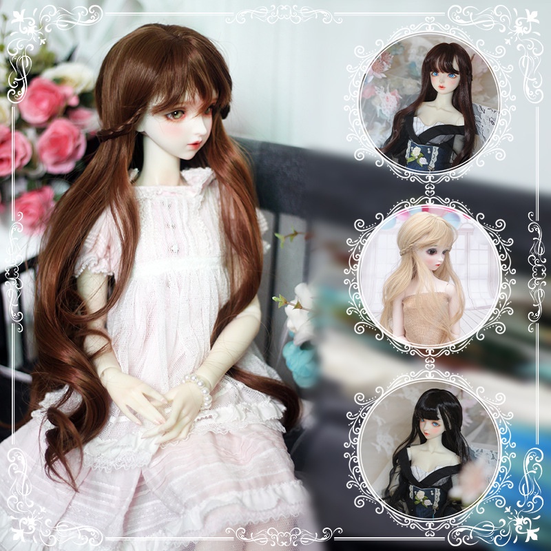 วิกผมยาวหยิก สีเทา 60 ซม. สําหรับตุ๊กตา 1/3 1/4 Bjd