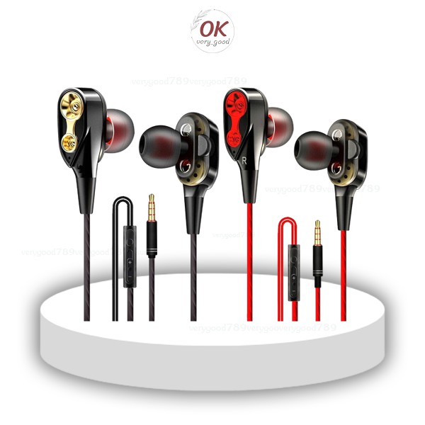 QKZ CK8 หูฟังอินเอียร์ 2 Dynamic Driver มีไมโครโฟน เบสแยกเสียงได้ดี ชัดเจน เบสหนัก อิมแพคแน่น จัดจ้า