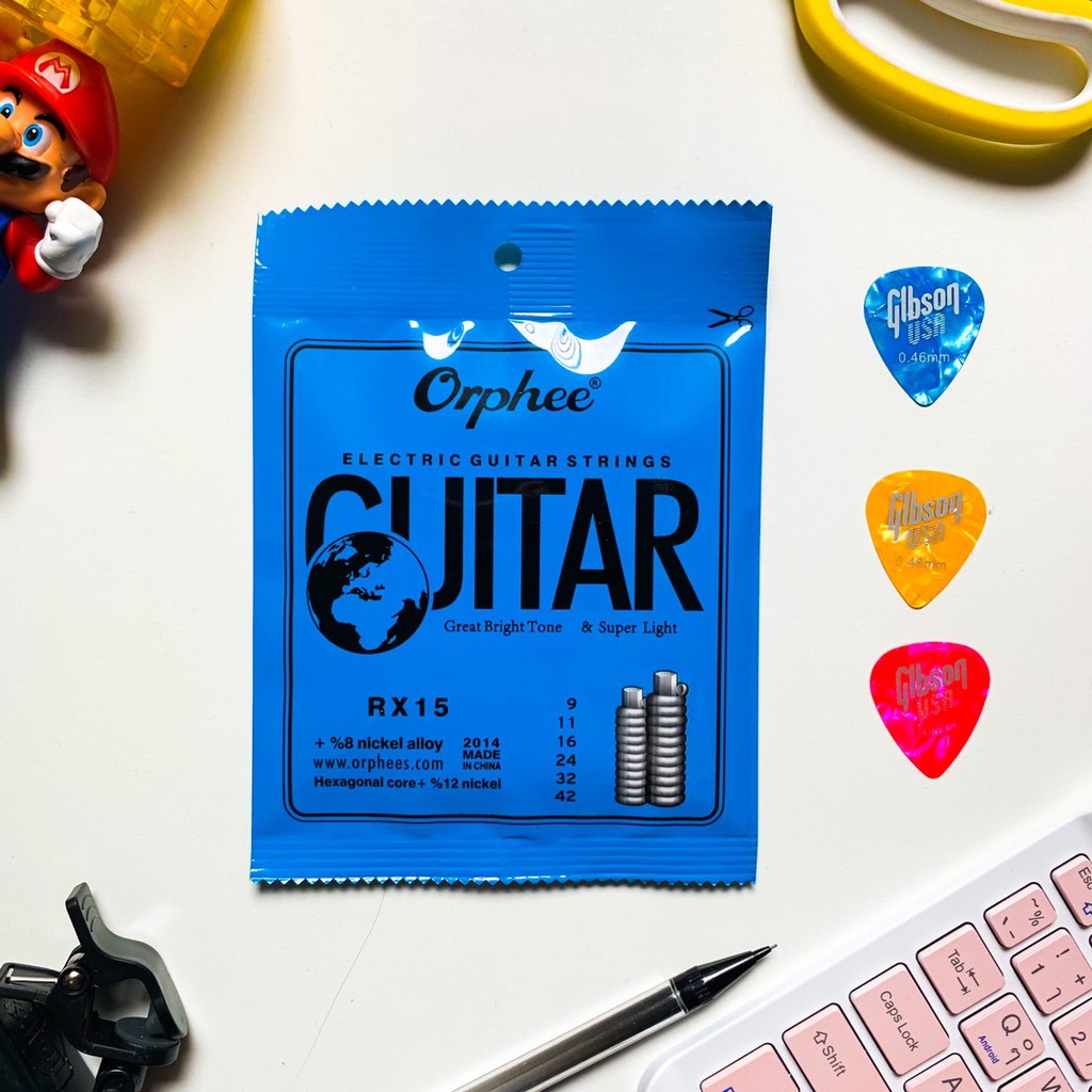 สายกีตาร์ไฟฟ้า Orphee RX-15 ครบชุด เเถมฟรีปิ๊กกีต้าร์ 3 อัน!! ราคาถูกรับประกันคุณภาพ!!
