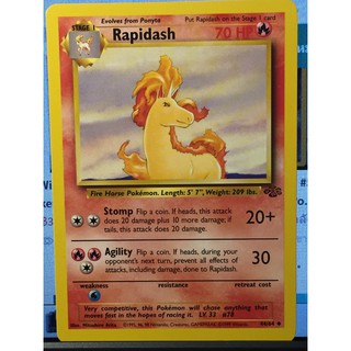 Pokémon Rapidash 44/64 Jungle Set UNCOMMON Card(1999)