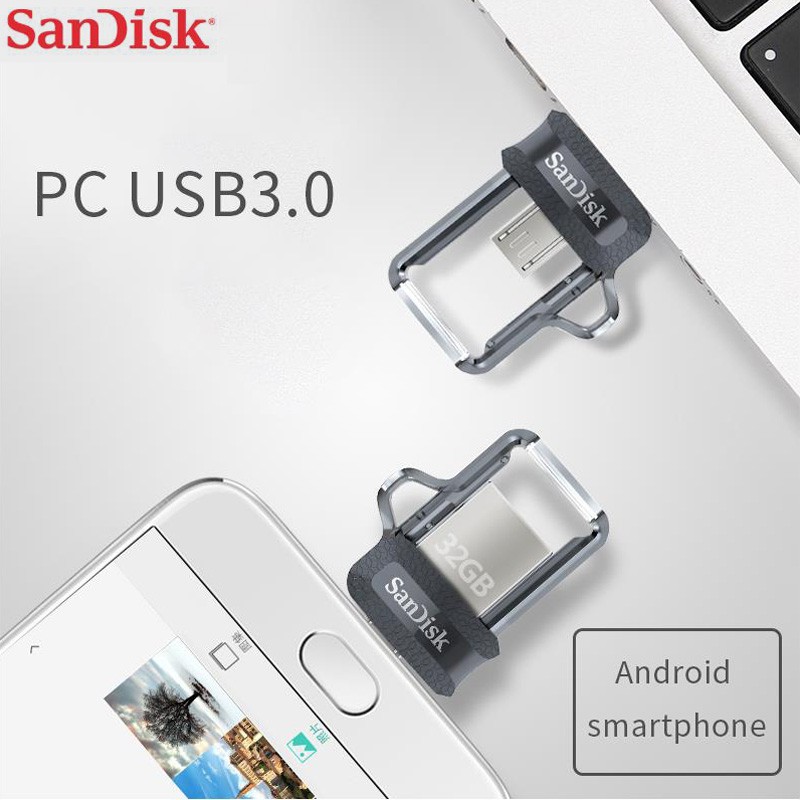 SD OTG USB Flash Drive 32GB 16GB USB 3.0 Dual Mini Pen Drive 256GB 128GB 150MB/S PenDrive 64GB for PC and Android #7