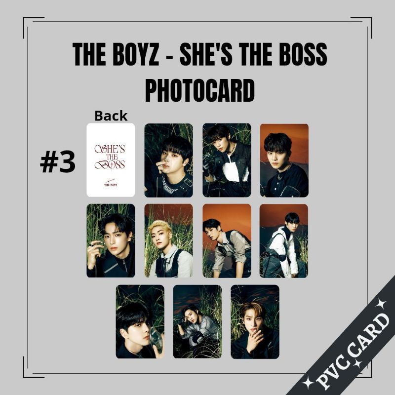Kpop THE BOYZ Shes The Boss Hd Photocard (PVC CARD) อัลบั้มรูป maverick changmin kevin juyeon sunwoo