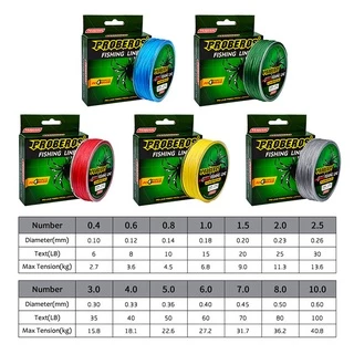 【จัดส่งจากกทม】X4 JOF สาย PE ถัก4 From Japan 100ม. (สีรุ้ง) Fishing Line ProBeros PE X4 100M