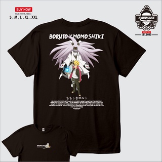 เสื้อยืด - UzumakiBorutoXโมโมชิกิคาริมาเกะอะนิเมะพิมพ์เสื้อยืดสําหรับผู้ชาย