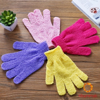 Khummak ถุงมืออาบน้ำ ถุงมือขัดผิวอาบน้ำ ขจัดเซลล์ผิวเก่า พร้อมส่ง Glove-style bath towel