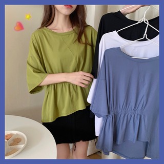 เสื้อยืดแฟชั่นทรงสวยยุ้มเอวนิดหน่อยน่ารักม๊าก