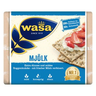 Wasa Mjolk Krispbread 230g  วาซ่า ขนมปังกรอบนม 230 กรัม