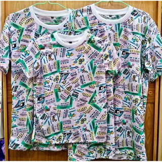 เสื้อเด็กลายล๊อตเตอรี่คอกลมแขนสั้น ราคาส่ง