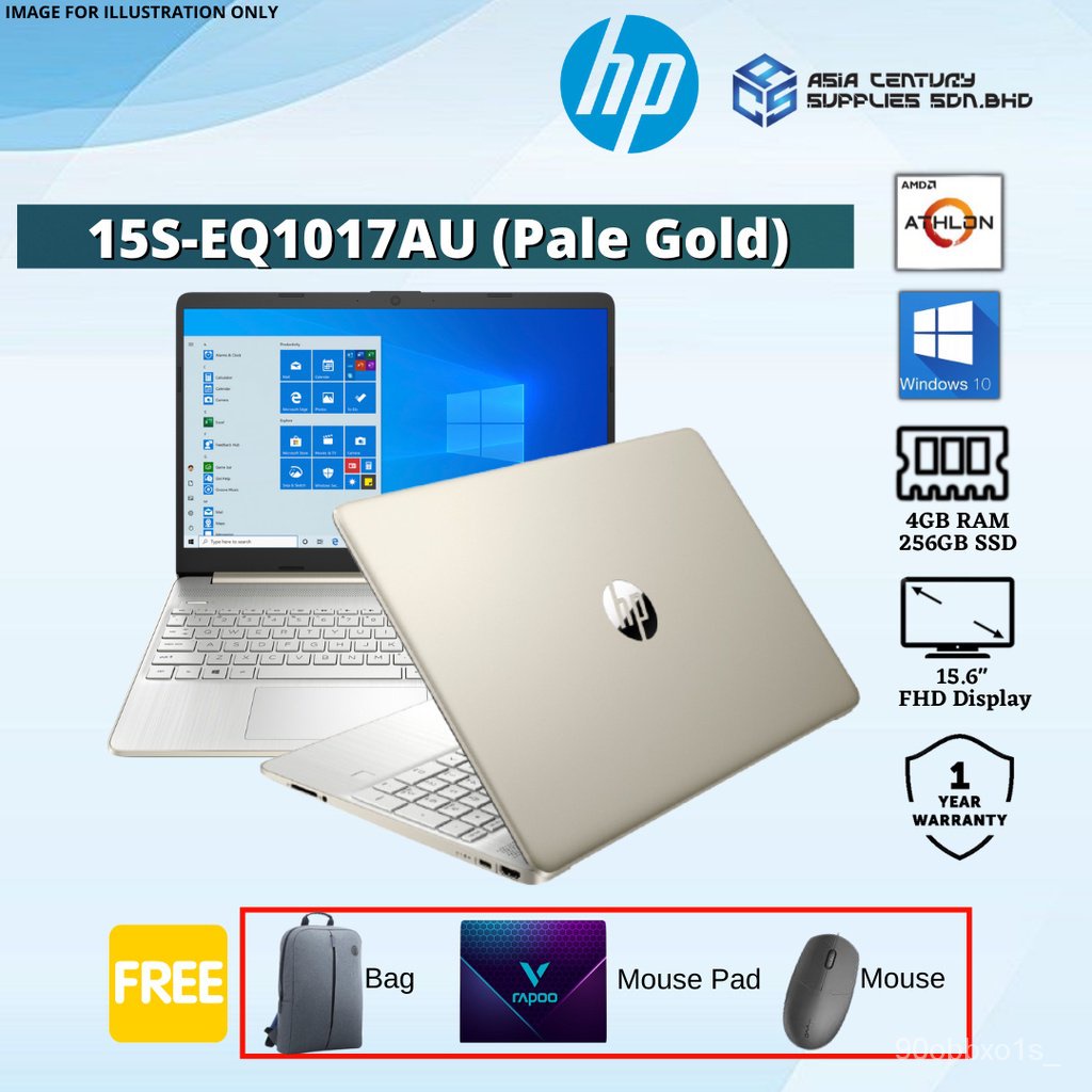 Ready Stock Local Hp 15s Eq1017au 15s Eq1018au Laptop 156 Amd Athlon Silver 305ou 4gb 3380